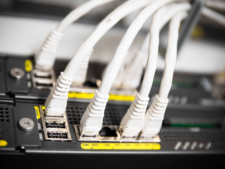 Network switch and UTP ethernet cables